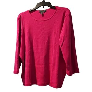 Lauren Ralph Pink 3/4 Sleeveless Top Size 3X